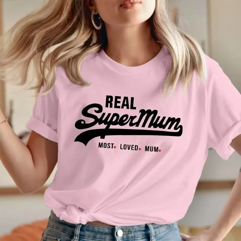 Women'S Real Y2K Fashion - New Fashion Short Sleeve Crewneck Mama