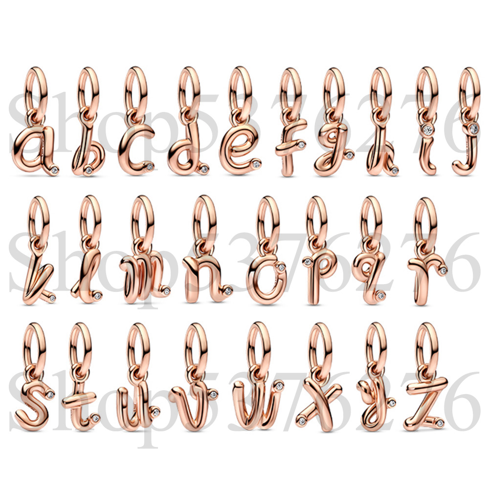 Women'S Fashion From The 20S - 925 Sterling Silver Bead Letter Script