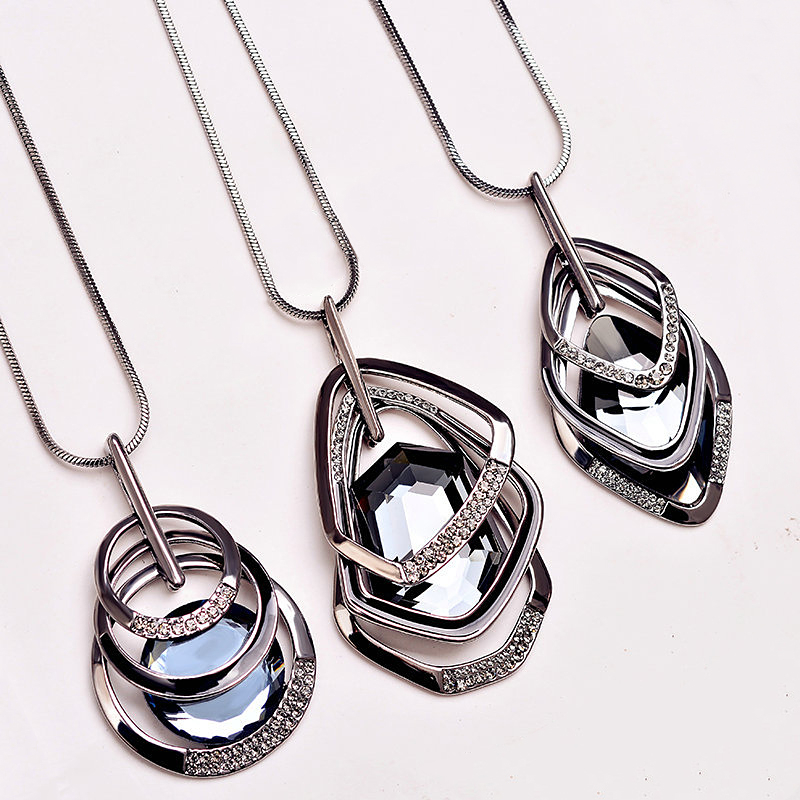 Vintage Geometric Long Necklac - Women'S Fashion Show 2022 review and price