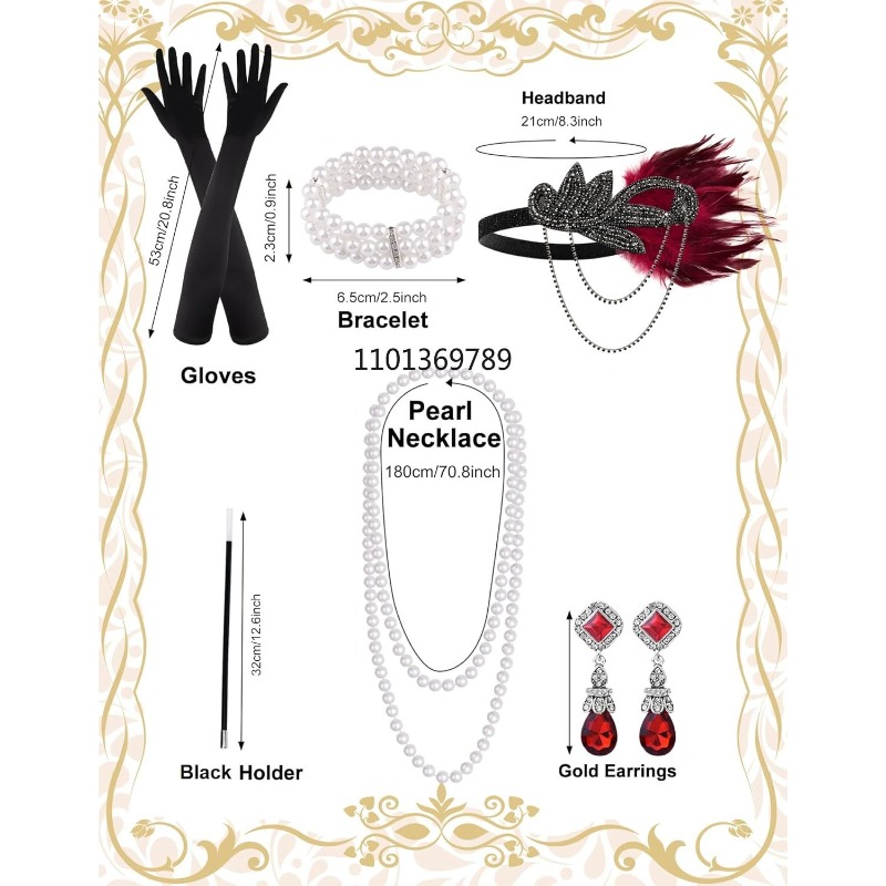 6 Pcs 1920s Flapper Accessorie - Women'S Fashion Roaring 20S review and price