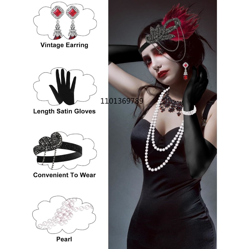 6 Pcs 1920s Flapper Accessorie - Women'S Fashion Roaring 20S review and price