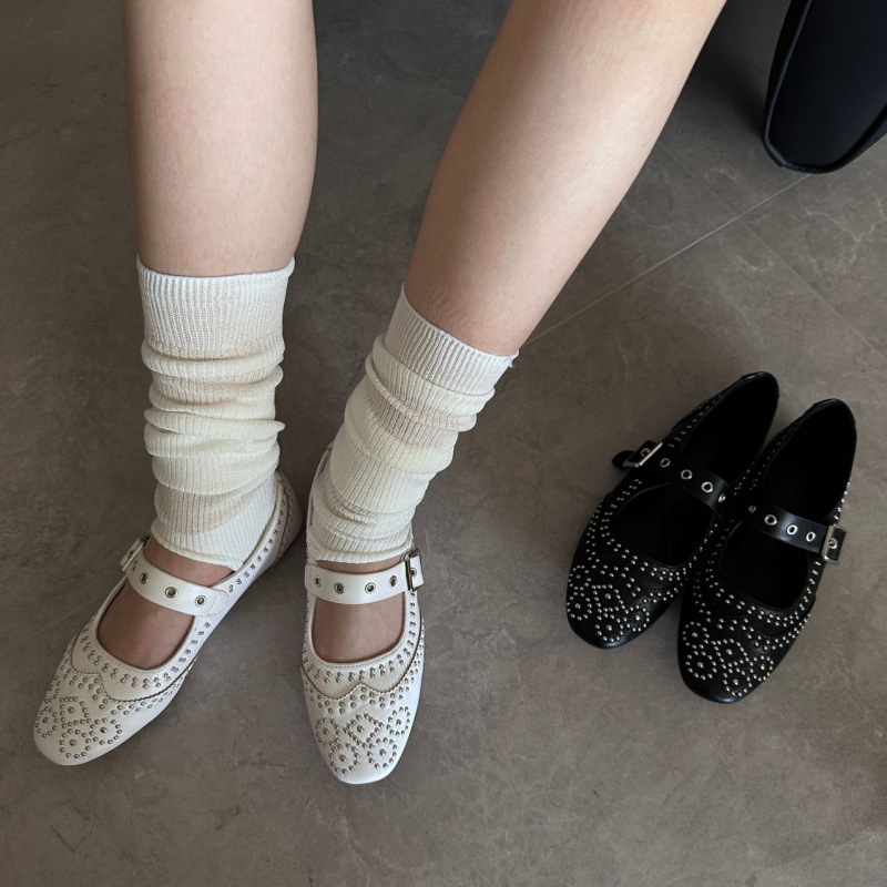 Retro Rivet Buckle Design Flat - Women'S Fashion Brand Shoes review and price