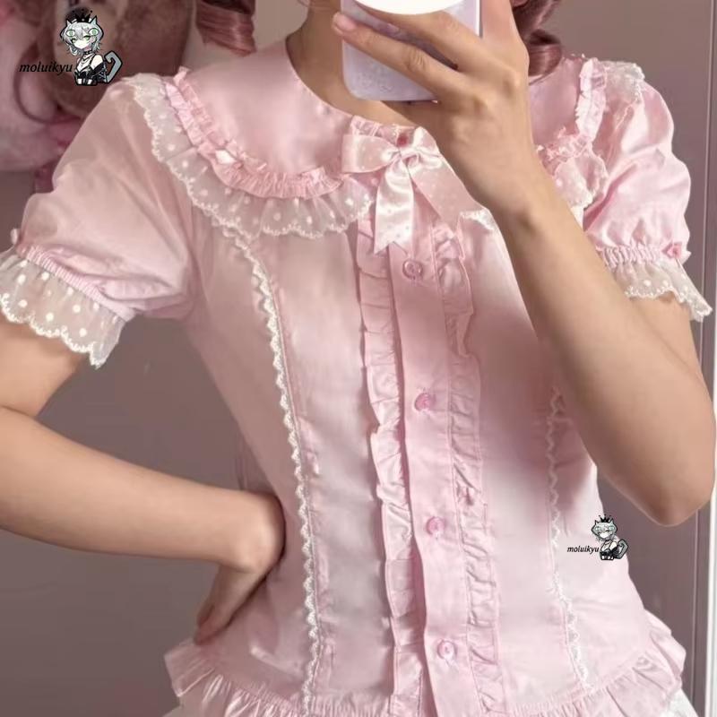 Kawaii Ruffles Blouses Spring  - Women Fashion Blouse review and price