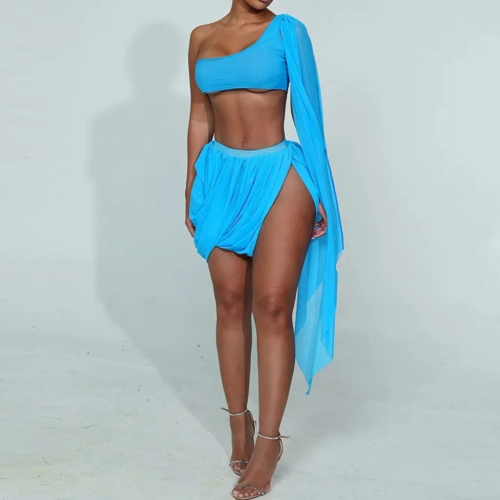 Women Sexy Mesh 2 Piece Set 20 - Asymmetric Top Women review and price
