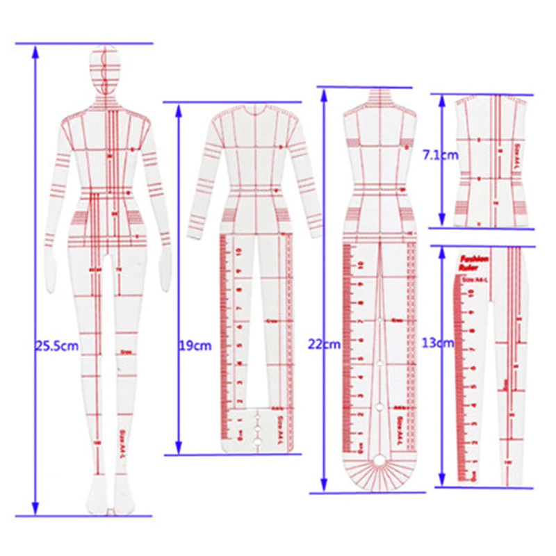 1 Set Women Fashion Drawing Ru - Women Fashion Figure Template review and price