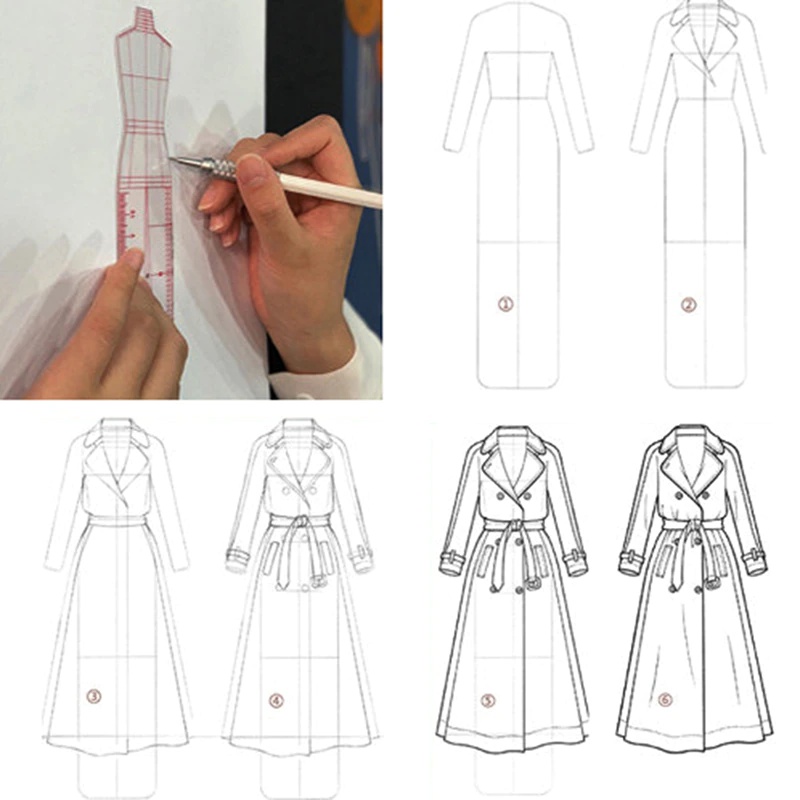 1 Set Women Fashion Drawing Ru - Women Fashion Figure Template review and price