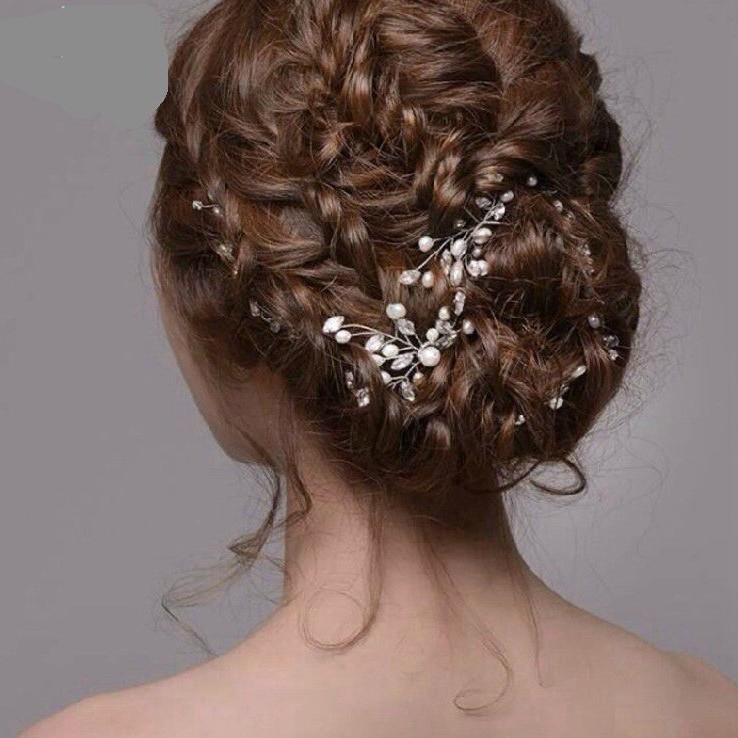 Fashion Hairpin Crystal Pearl  - Women Fashion Hair Style review and price