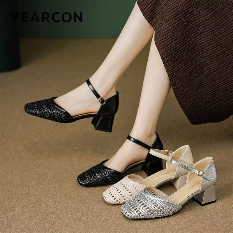 Fashion Woven Hollow Chunky Ro - Women'S Fashion Brand Shoes review and price