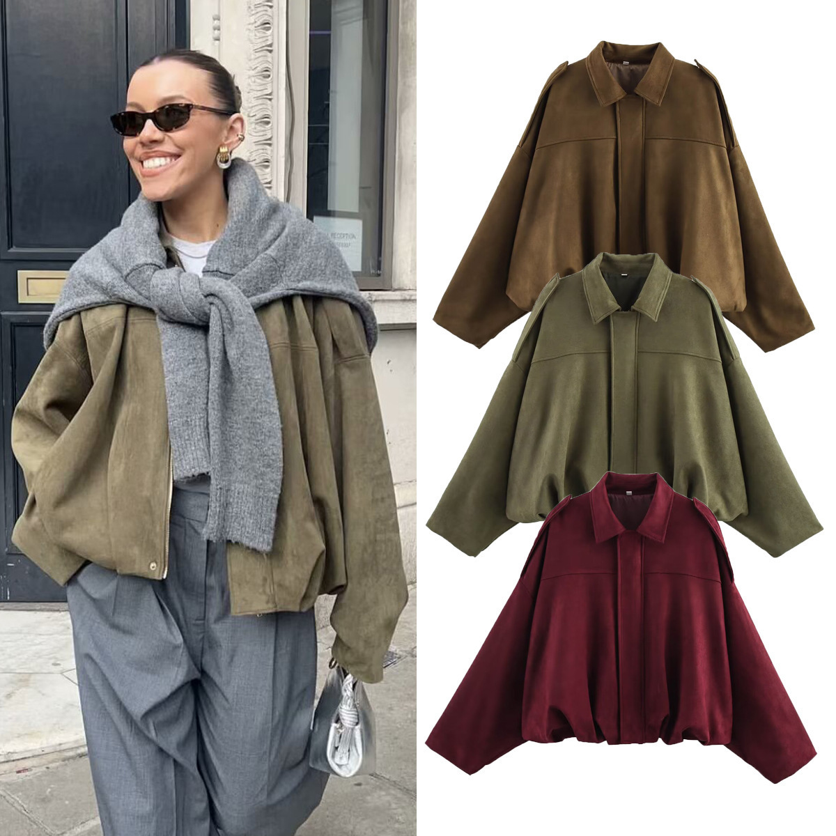 Women Bomber Jackets Suede Tex - Women'S Fashion Bomber Jacket review and price