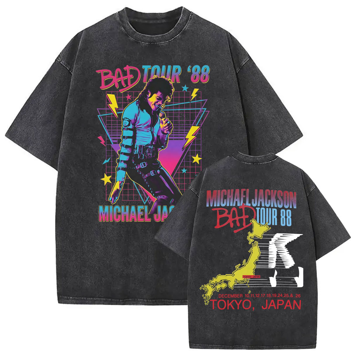 Vintage Washed King of Pop Bad - Women'S Fashion From The 80S review and price