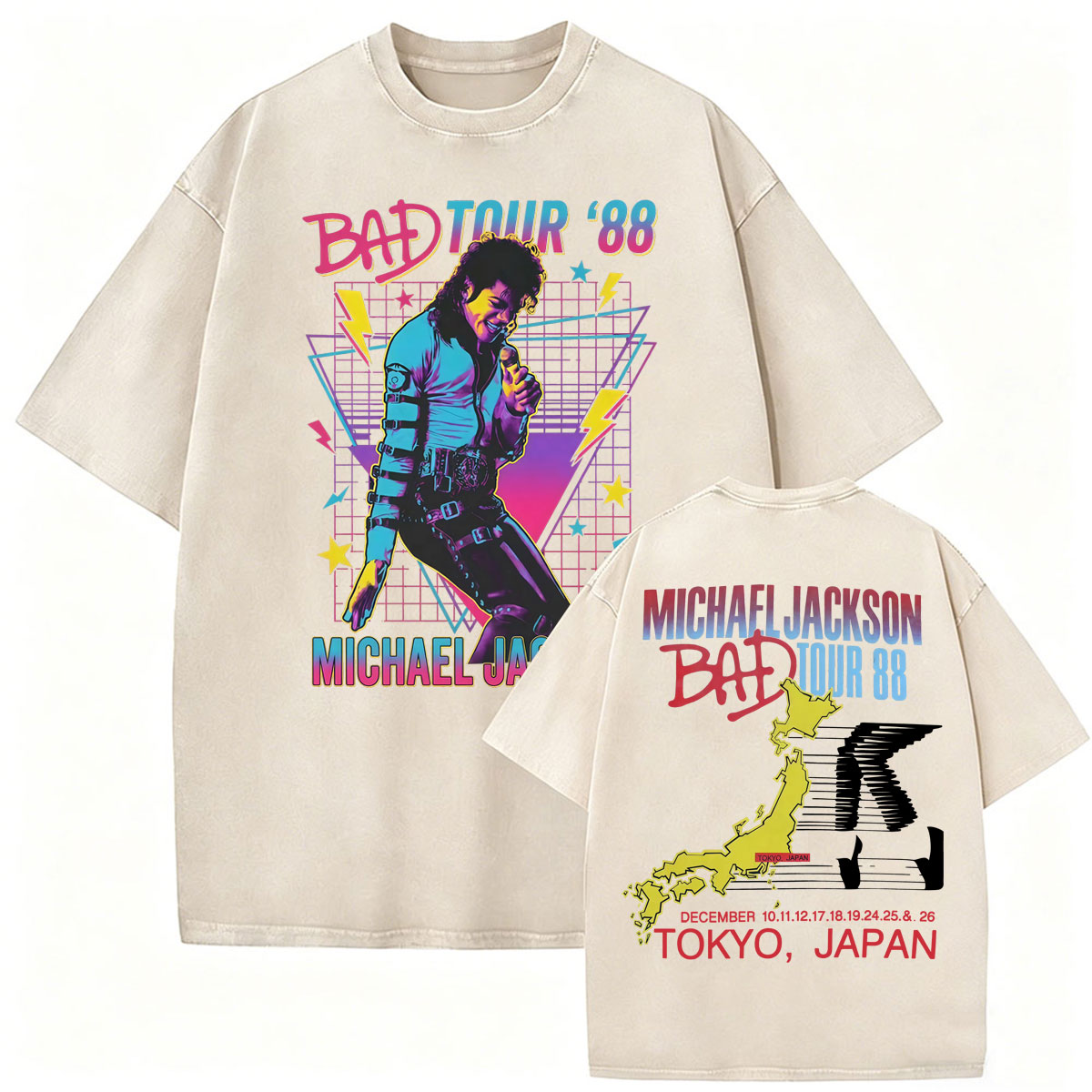 Vintage Washed King of Pop Bad - Women'S Fashion From The 80S review and price