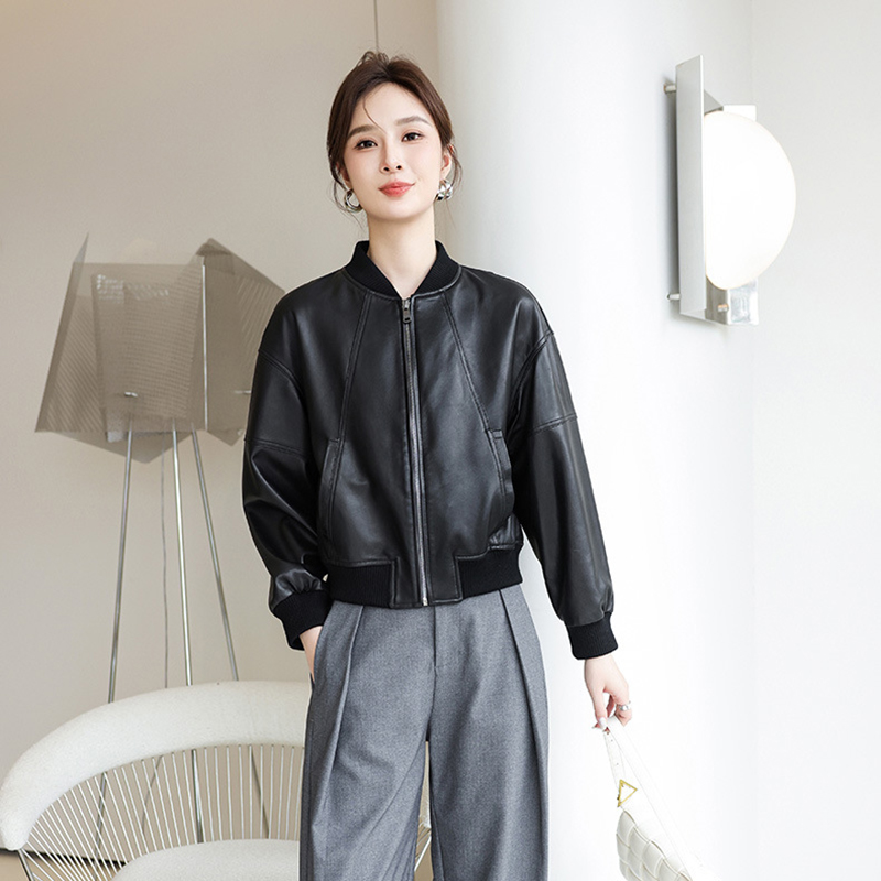 American Retro Faux Leather Ja - Women'S Fashion Bomber Jacket review and price