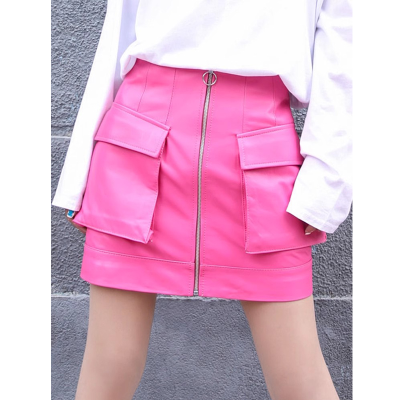 M-3XL Fashion Pink Real Leathe - Women'S Real Y2K Fashion review and price