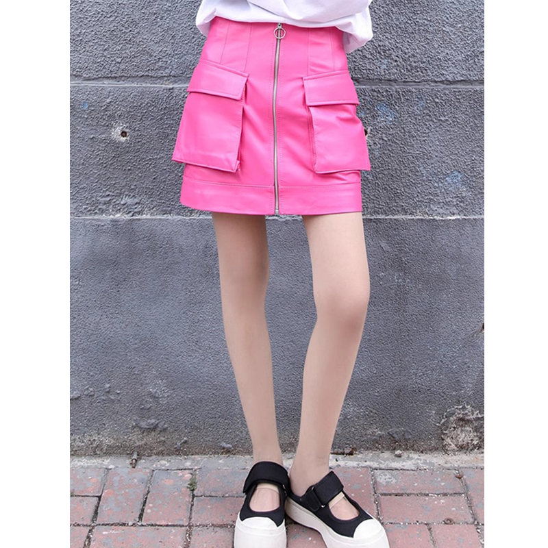 M-3XL Fashion Pink Real Leathe - Women'S Real Y2K Fashion review and price