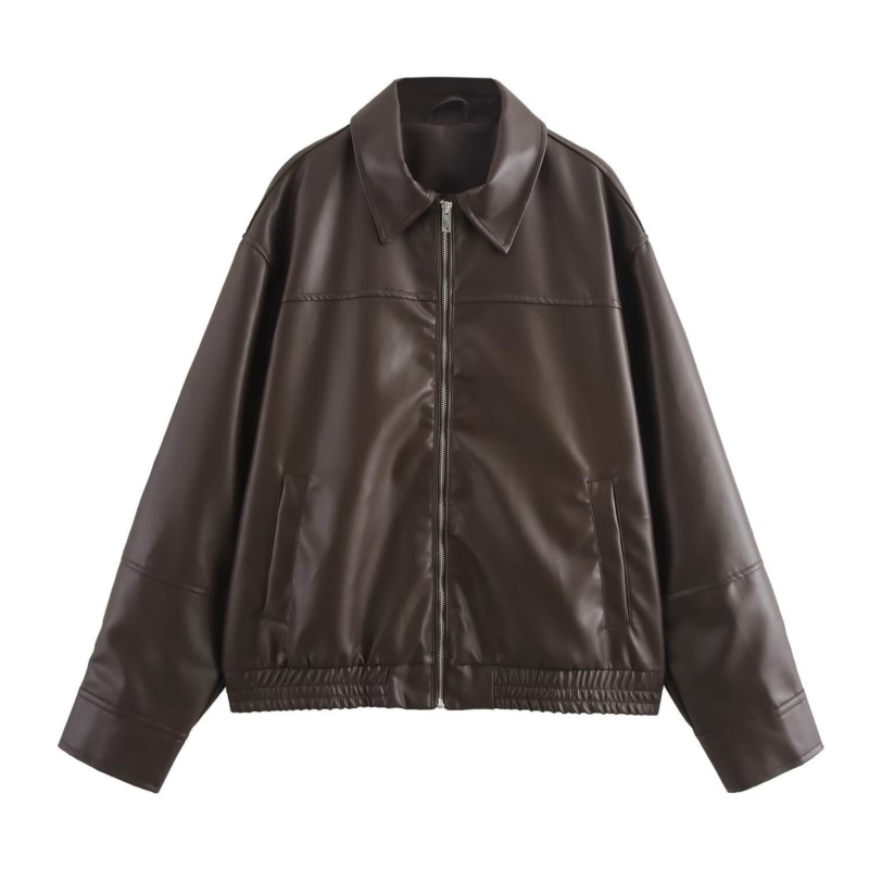 Vintage PU Leather Bomber Jack - Women'S Fashion Bomber Jacket review and price