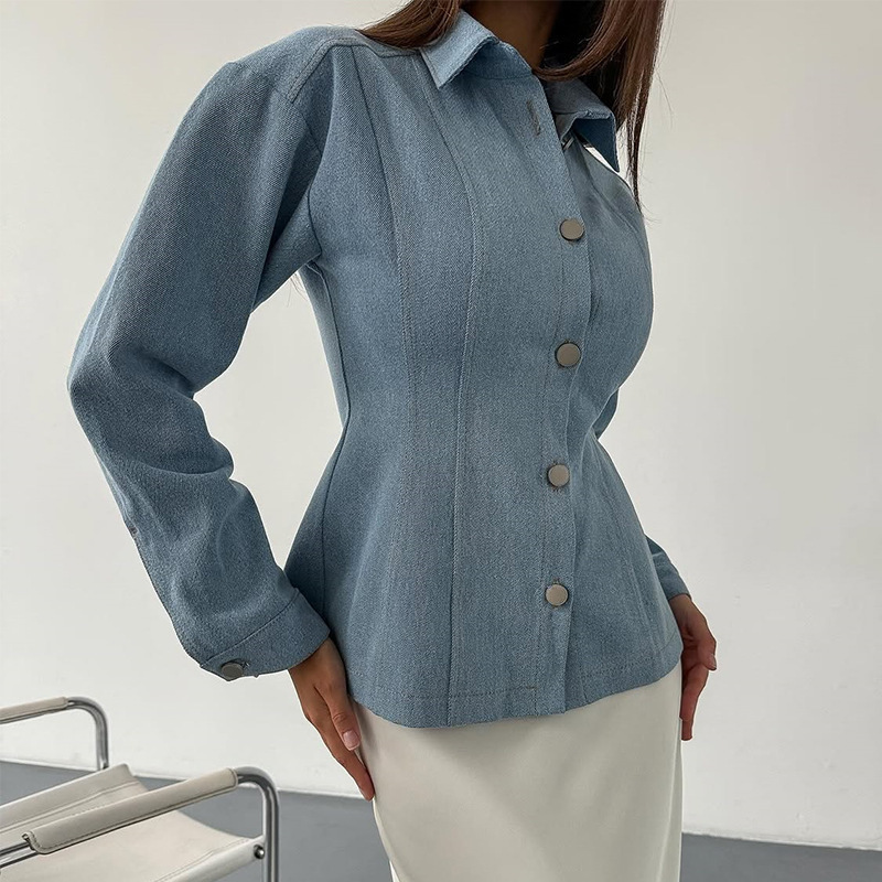 KT Vintage Waist Cinching Deni - Women Fashion Blouse review and price