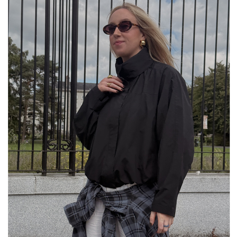 MUJER Black Windbreaker Woman  - Women'S Fashion Bomber Jacket review and price