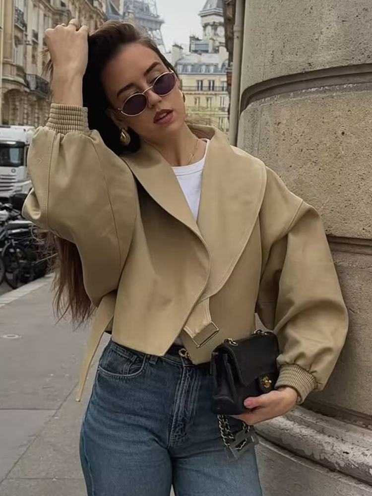 TFMLN Elegant Lapel Bomber Jac - Women'S Fashion Bomber Jacket review and price