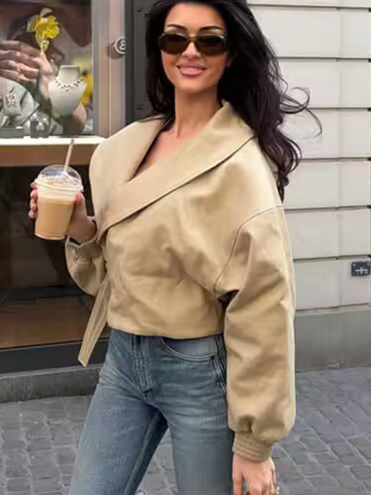 TFMLN Elegant Lapel Bomber Jac - Women'S Fashion Bomber Jacket review and price