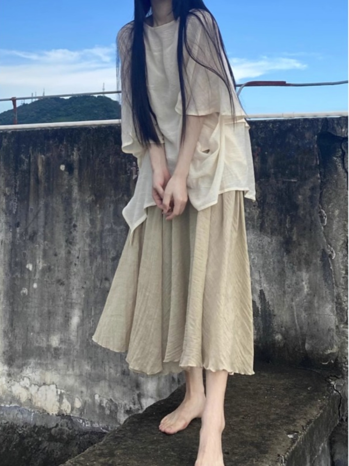 Loose Chinese Style Buddhist Z - Asymmetric Top Women review and price