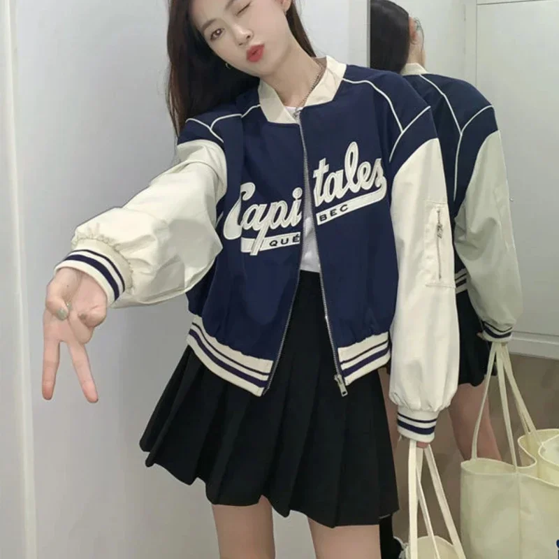 Zip-up Baseball Aviator Coat W - Women'S Fashion Bomber Jacket review and price