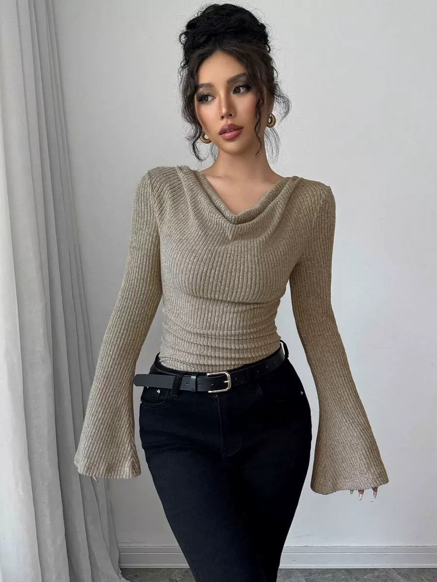 Women Blouse Off Shoulder Cowl - Women Fashion Blouse review and price
