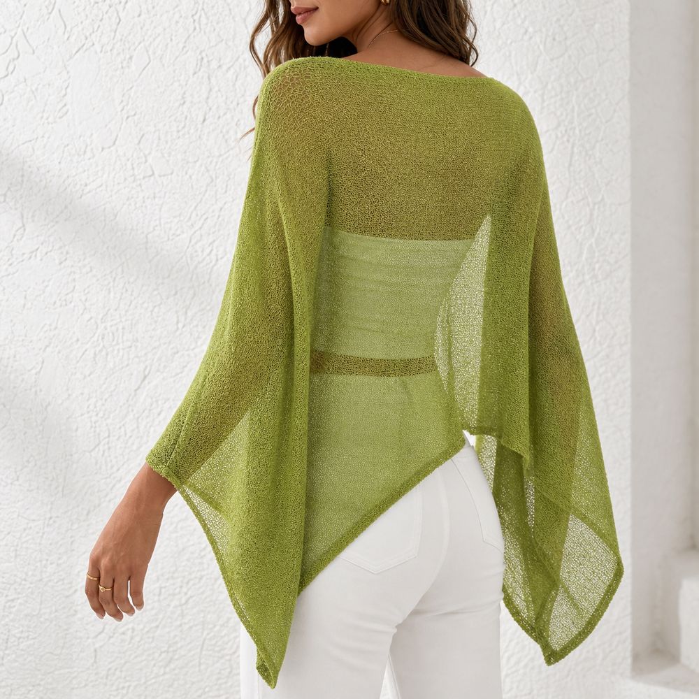 Stylish Off Shoulder Poncho To - Asymmetric Top Women review and price