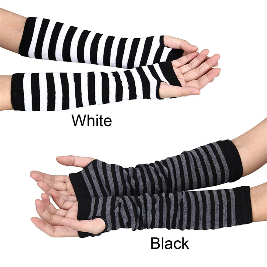 Women Long Sleeve Gothic Strip - Women'S Fashion Gloves review and price