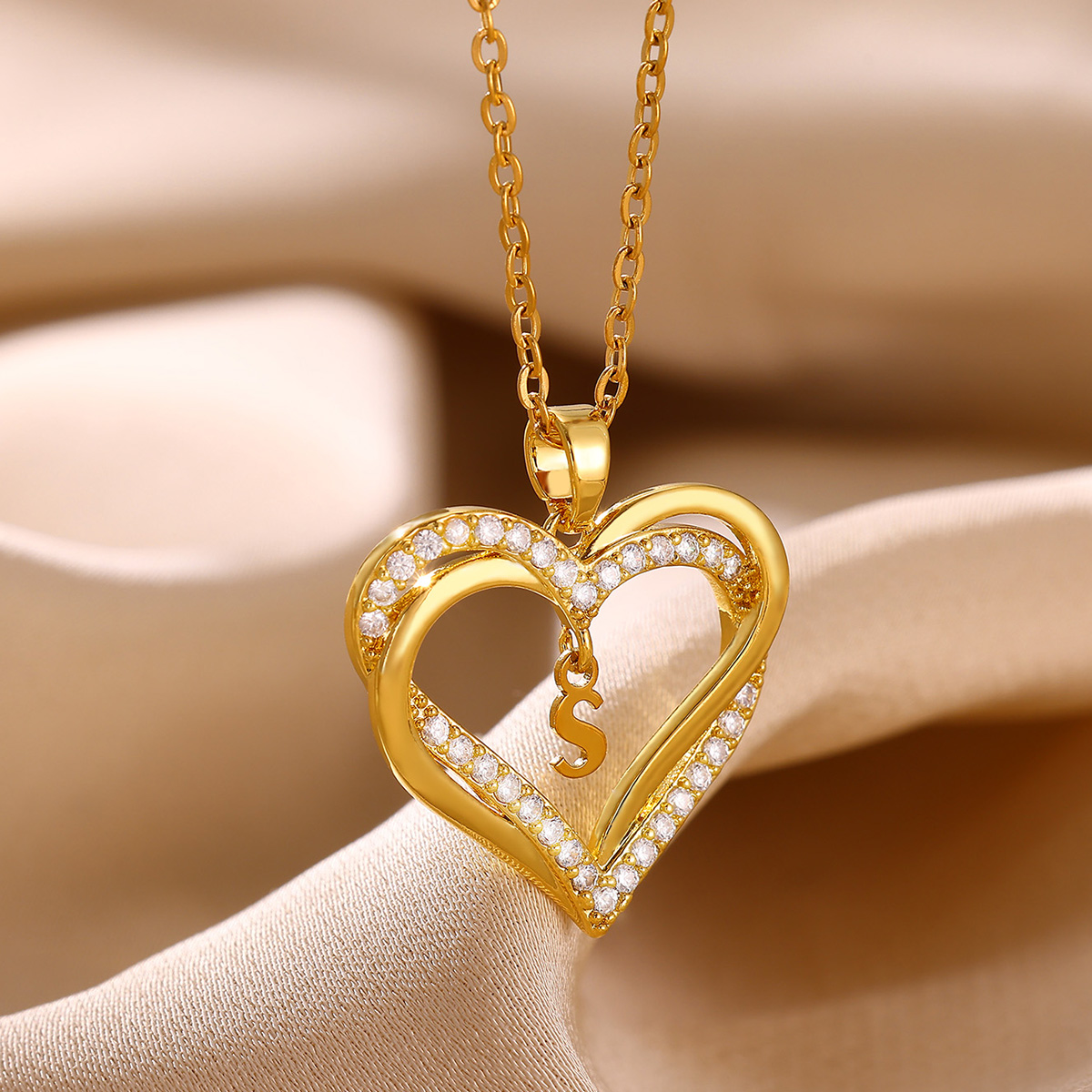 Interweaved Double Heart Initi - Women'S Day Fashion Show review and price