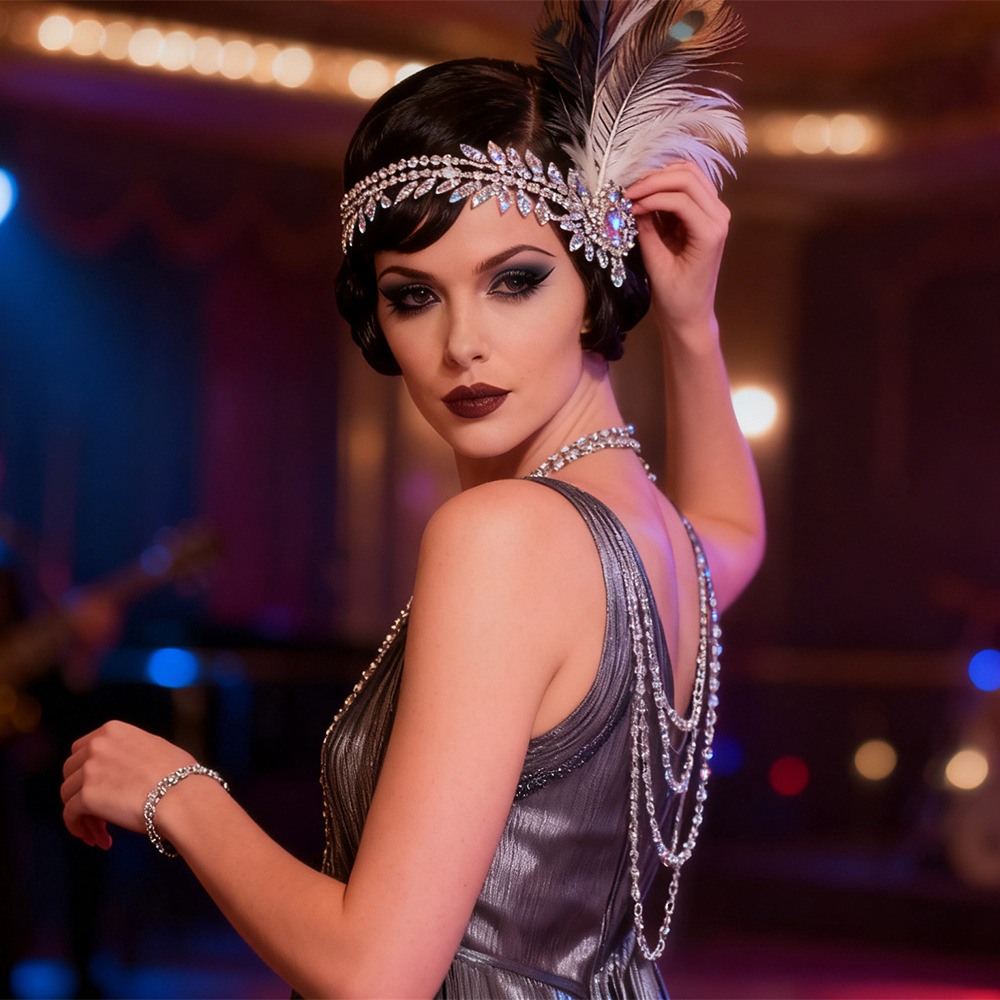 1920s Great Gatsby Feather Hea - Women'S Fashion Roaring 20S review and price