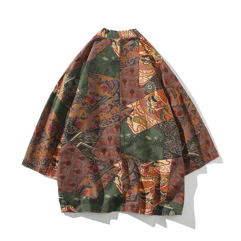 Ethnic Style Print Yukata Men  - Women Fashion Blouse review and price